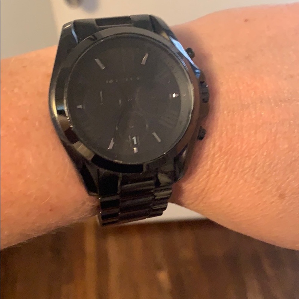 Gunmetal black Michael Kors watch
